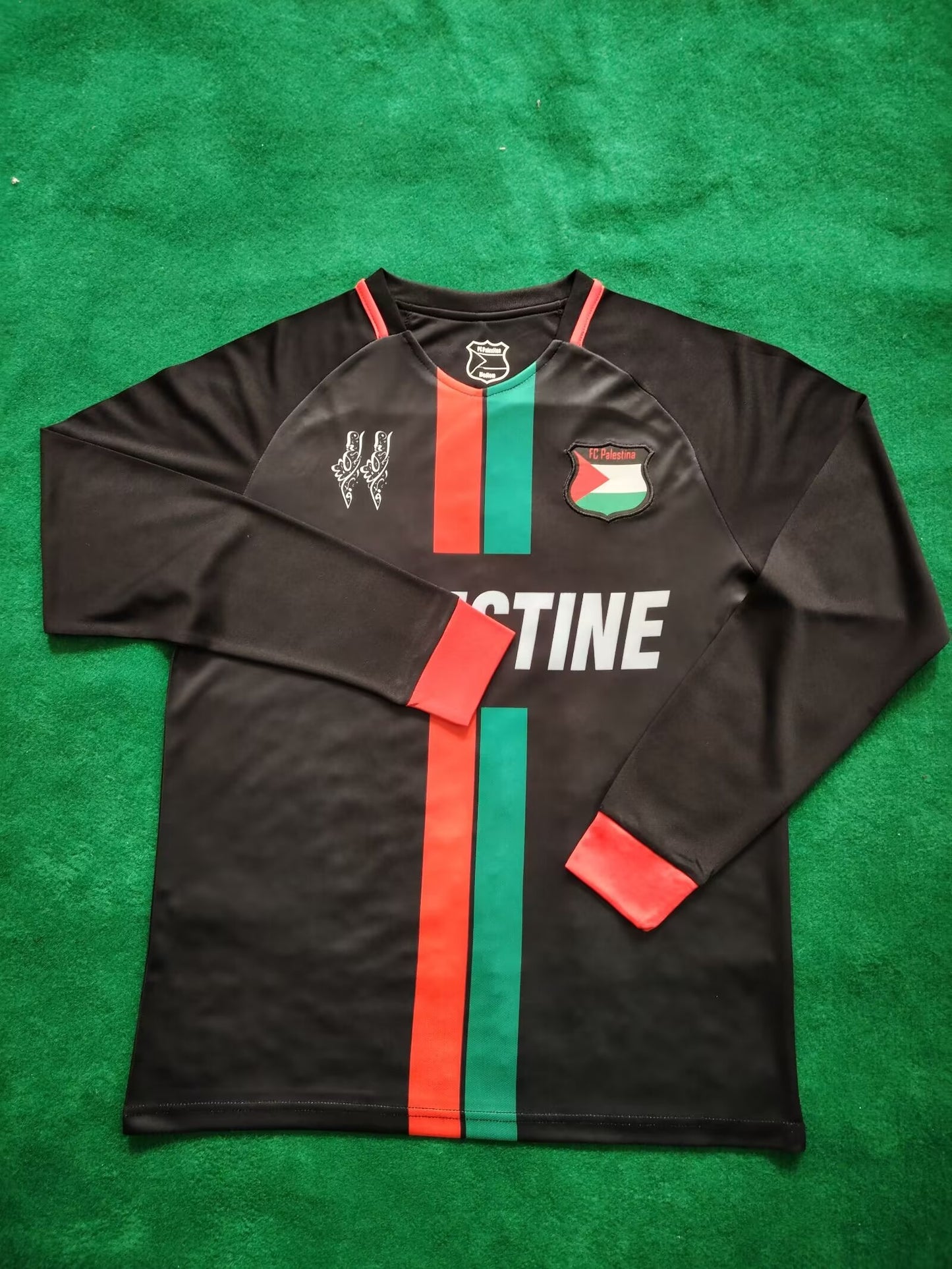 T-shirt noir à manches longues Palestine version 24/25 pour fans