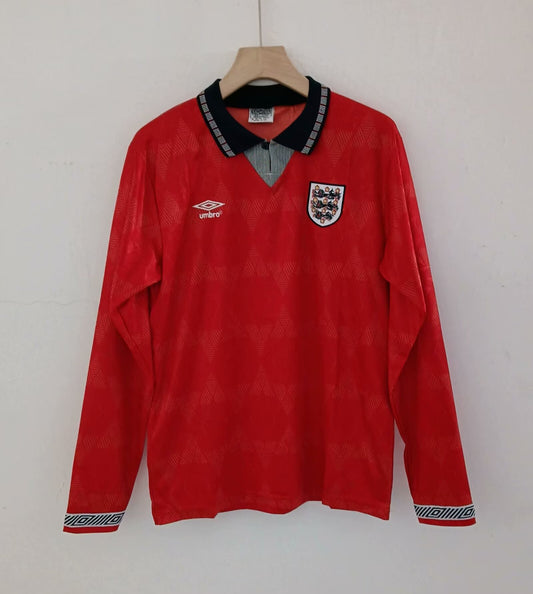 Maillot extérieur rétro à manches longues Angleterre 2014