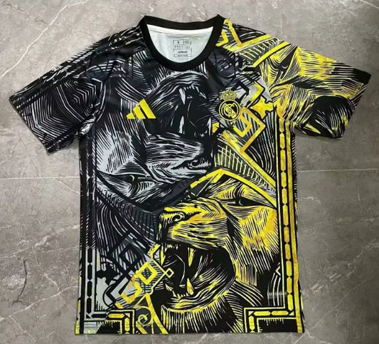 Version fan 2425 Real Madrid Tête de Lion Noir Or