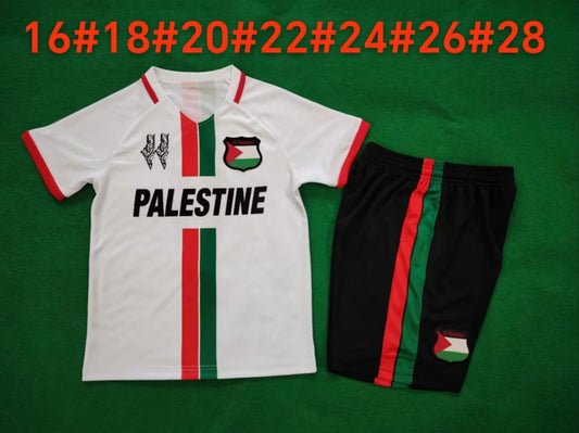 Kits enfants 24/25 Palestine blanc anglais