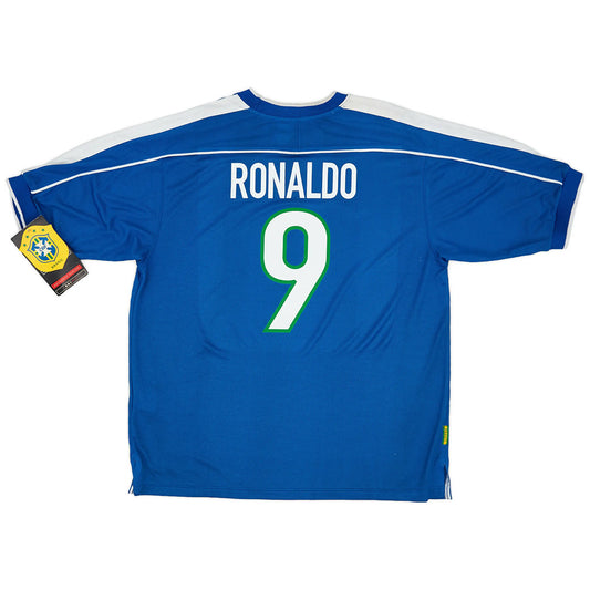 Maillot extérieur rétro du Brésil RONALDO 9 Coupe du monde 1998
