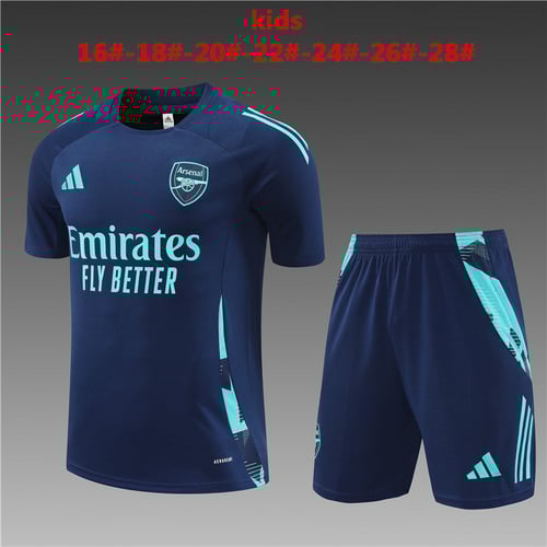 Maillots d'entraînement bleu royal Arsenal 24/25 pour enfants