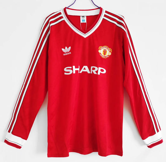 Maillot rétro 86/88 Manchester United domicile manches longues
