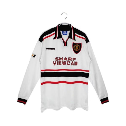 Maillot rétro à manches longues Manchester United extérieur 1998/99