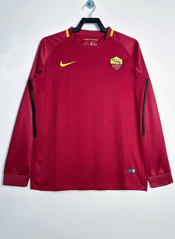 Maillot rétro à manches longues Roma 2017/18 domicile