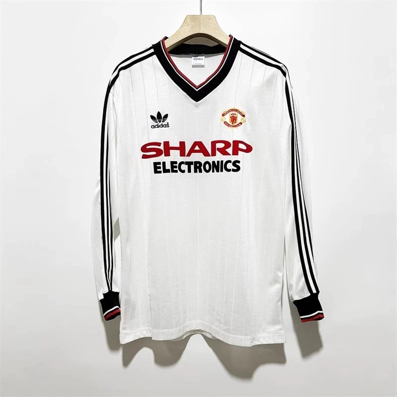 Maillot extérieur rétro 82/83 de Manchester United à manches longues