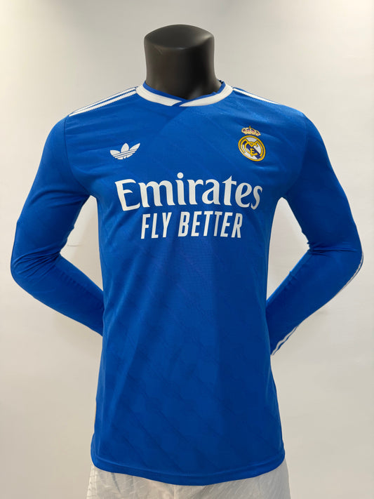 Version Joueur 25/26 Deuxième match à l'extérieur du Real Madrid (manches longues)