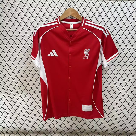 Fans Version 25/26 Liverpool baseball jersey red