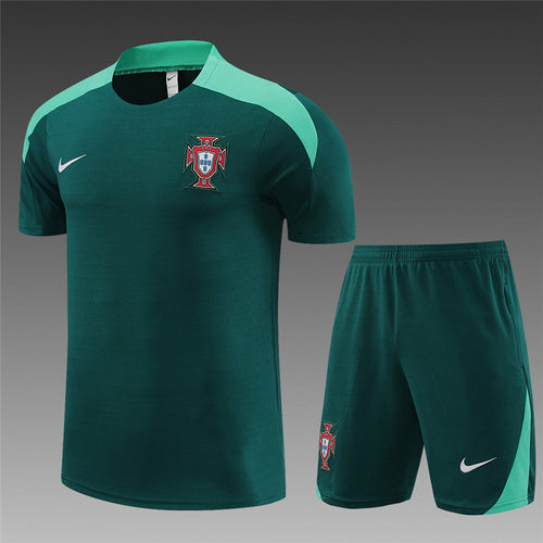 Maillots d'entraînement verts du Portugal 24/25