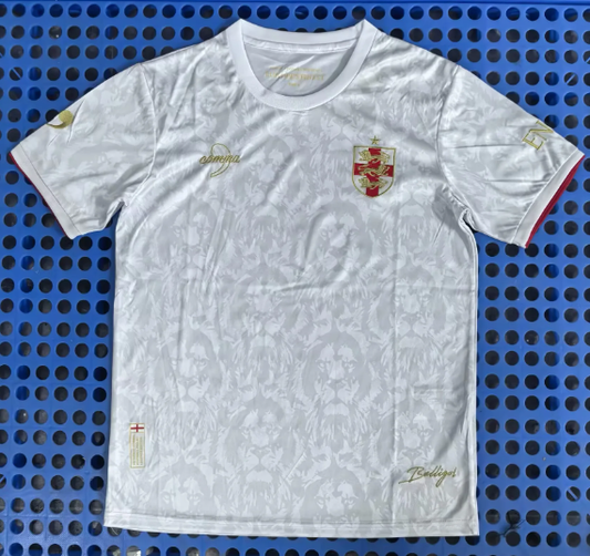 Maillot d'entraînement blanc tête de lion Angleterre Version Fan 25/26