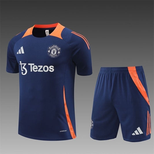 Maillots d'entraînement bleu roi Manchester United 24/25