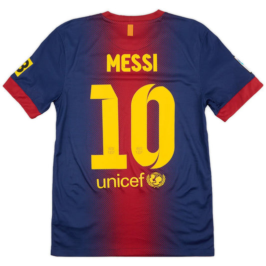 Maillot Messi 10 Rétro Barcelone Domicile 2012/13