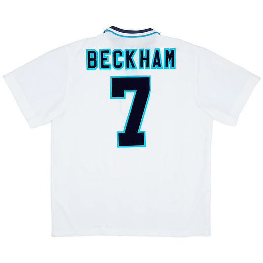 Maillot rétro Angleterre BECKHAM 7 Domicile Coupe d'Europe 1996