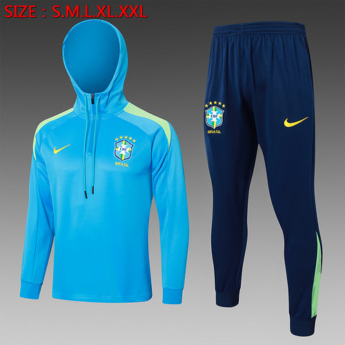 Ensemble veste à capuche et demi-zip bleu Brazil Lake 24/25