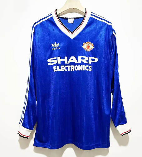 Maillot extérieur rétro 82/83 Manchester United Third à manches longues