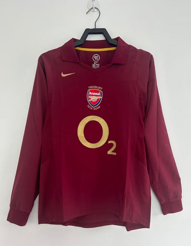 Maillot rétro 05/06 Arsenal domicile manches longues