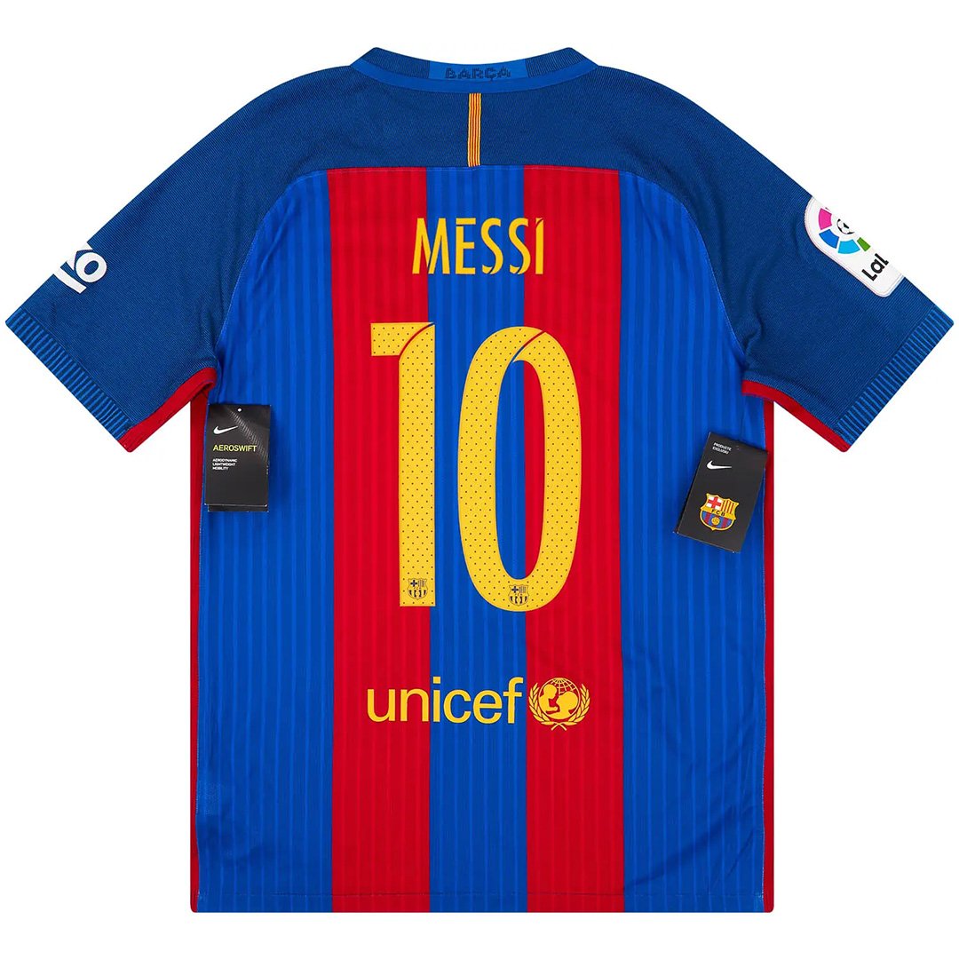 Maillot rétro Messi 10 Barcelone Domicile 2016/17
