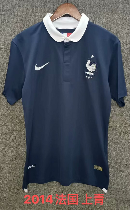 Haut rétro bleu français 2014