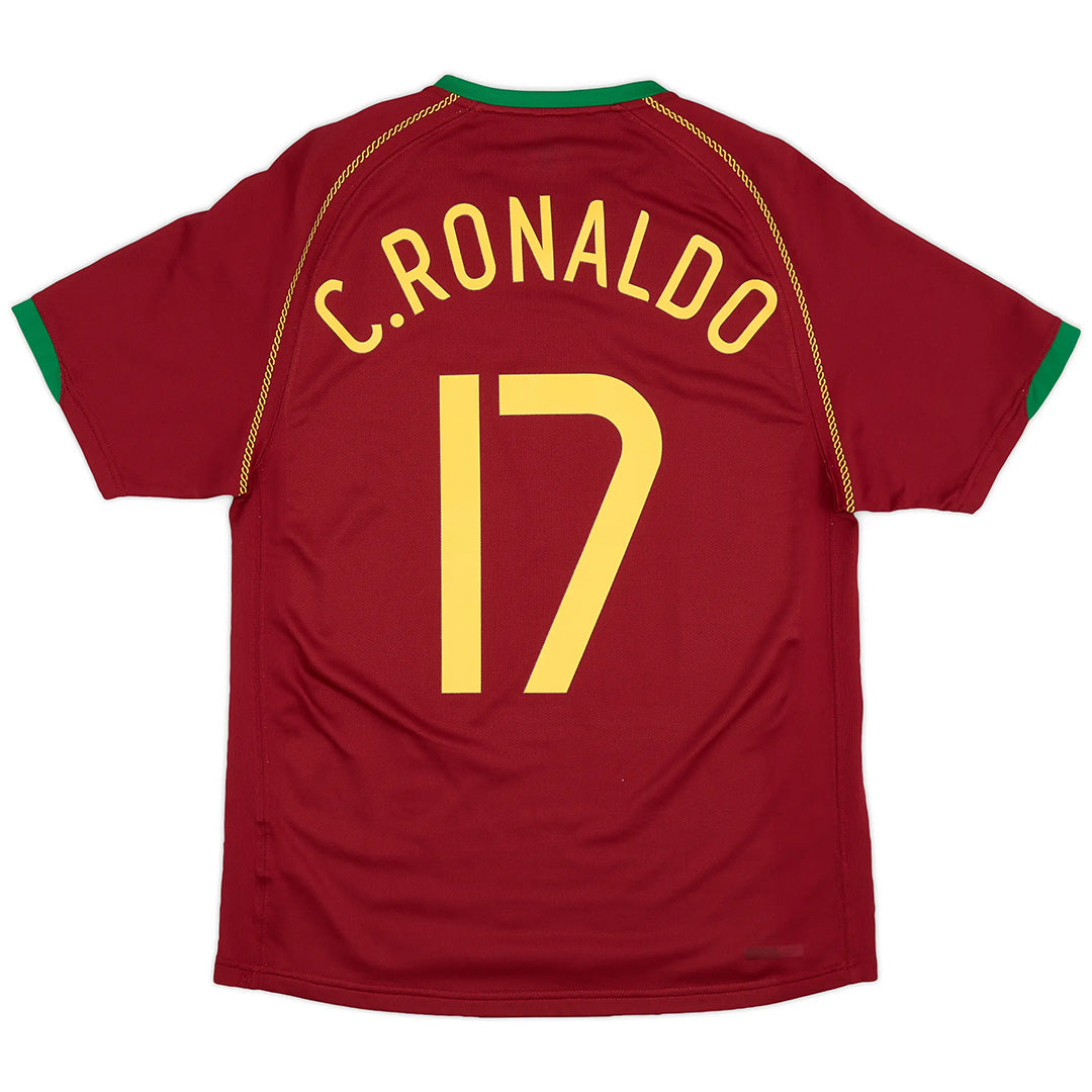 C.RONALDO 17 Maillot Rétro Domicile Portugal Coupe du Monde 2006
