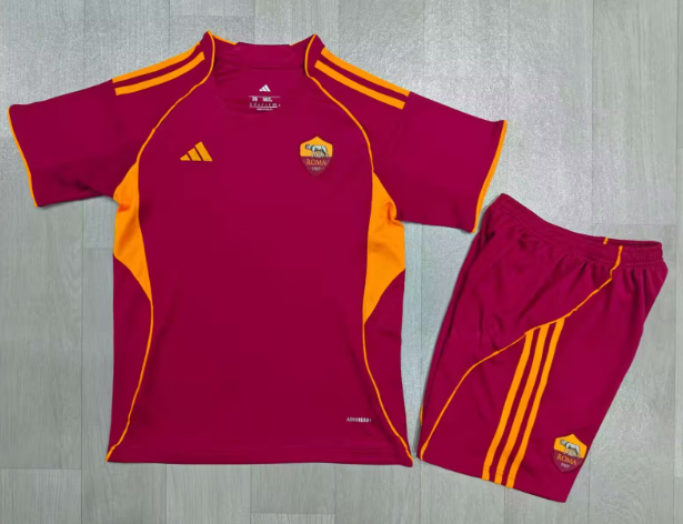 Maillots enfants domicile Roma 25/26
