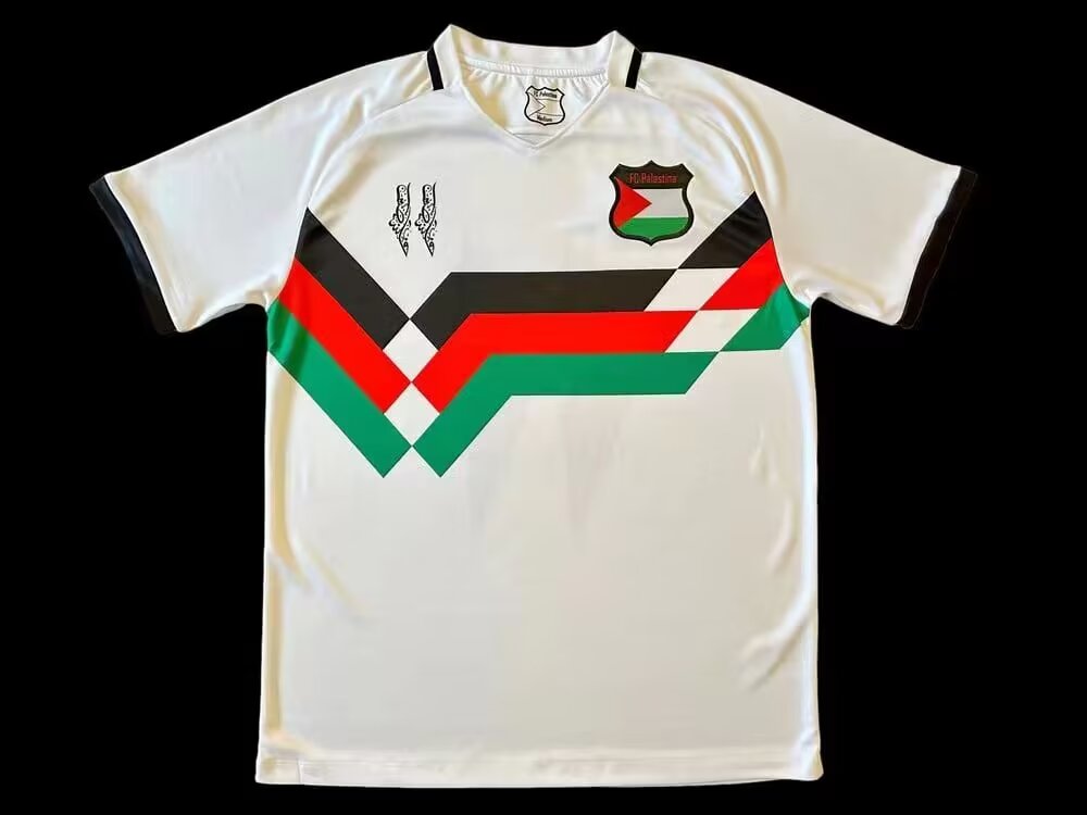 Version Fans 24/25 Palestine Rétro bande tricolore