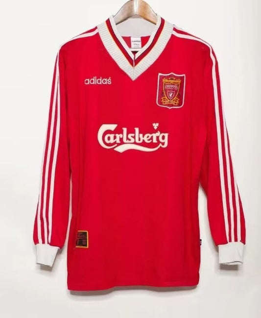 Maillot rétro à manches longues Liverpool Domicile 1995/96