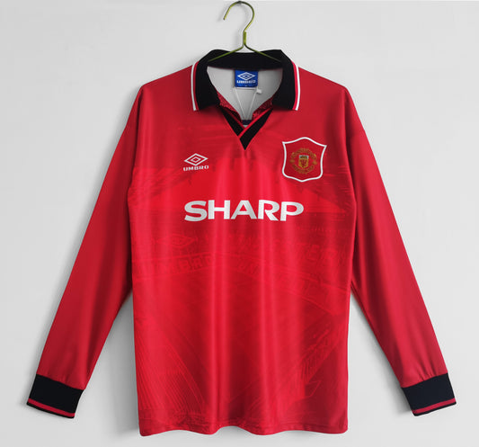 Maillot rétro 94/96 Manchester United Domicile manches longues