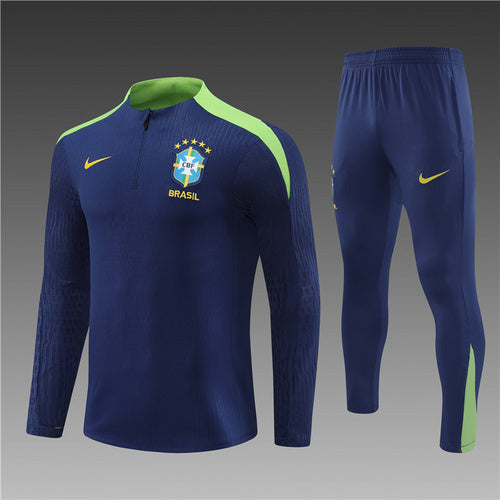 Survêtement bleu roi Brésil 24/25 à demi-zip