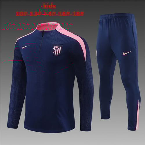 Survêtement demi-zip bleu roi 24/25 Atletico Madrid pour enfant