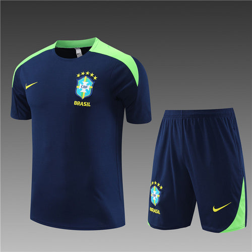 Maillots d'entraînement bleu royal du Brésil 24/25