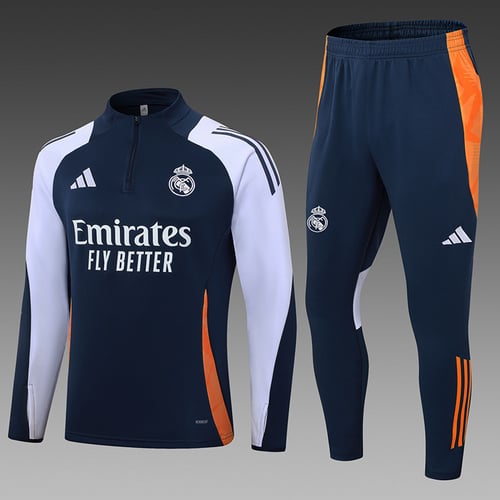 Survêtement demi-zip bleu roi 24/25 du Real Madrid