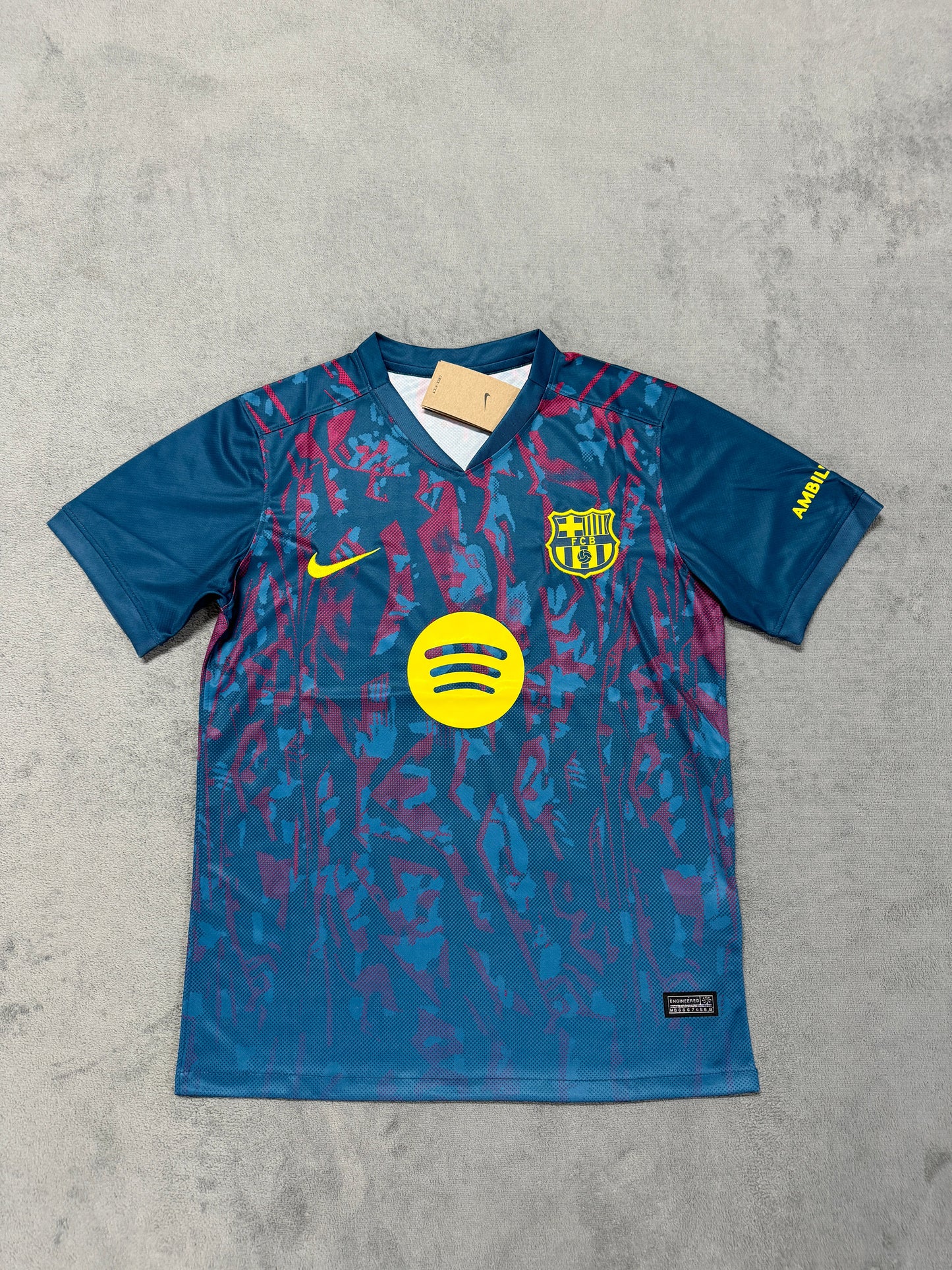 Publicité jaune édition spéciale Barcelone version 25/26 pour les supporters