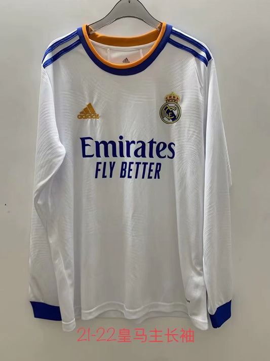 Maillot rétro à manches longues Real Madrid Domicile 21/22