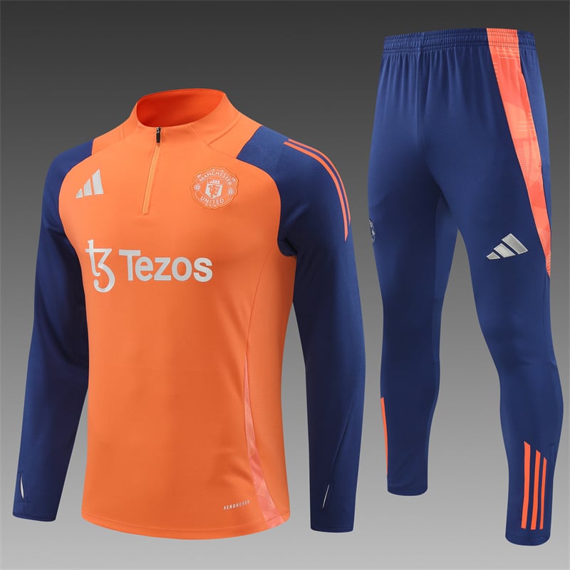 Survêtement orange demi-zip 24/25 Manchester United