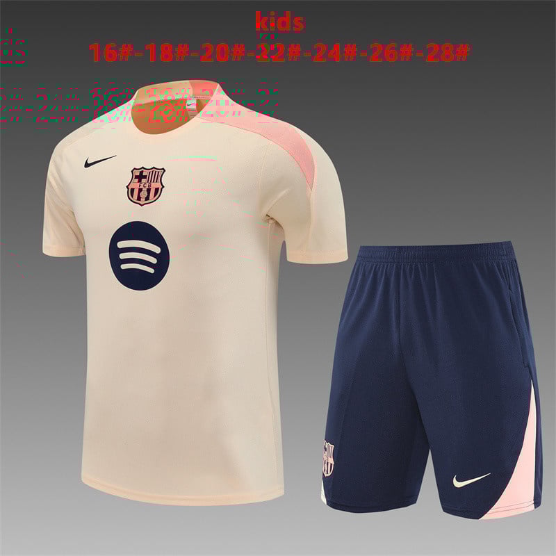 25/26Maillots d'entraînement pour enfants de Barcelone