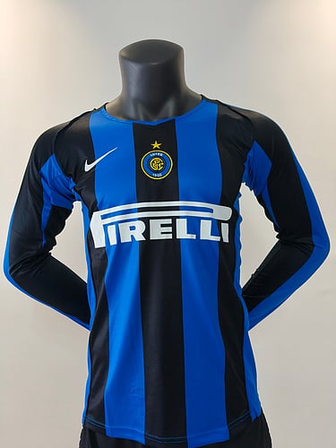 Maillot rétro 04/05 Inter Milan Domicile Manches Longues