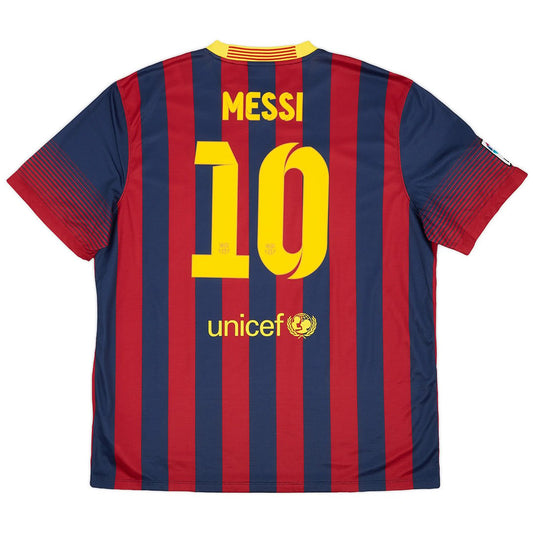 Maillot Messi 10 Rétro Barcelone Domicile 2013/14