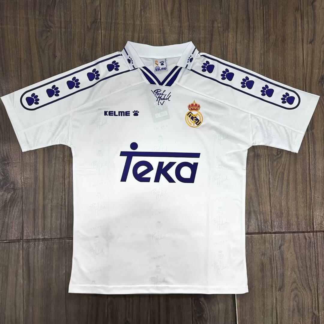 94-96Real Madrid home short sleeved style