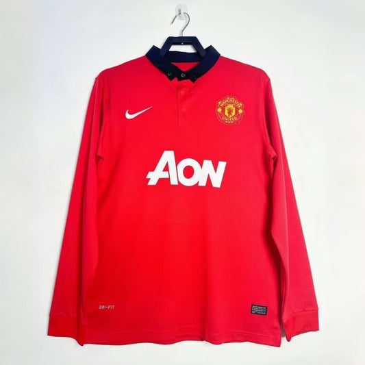 Maillot rétro à manches longues Manchester United Domicile 13/14