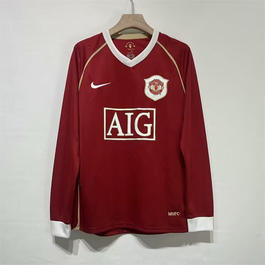 Maillot rétro à manches longues Manchester United Domicile 06/07