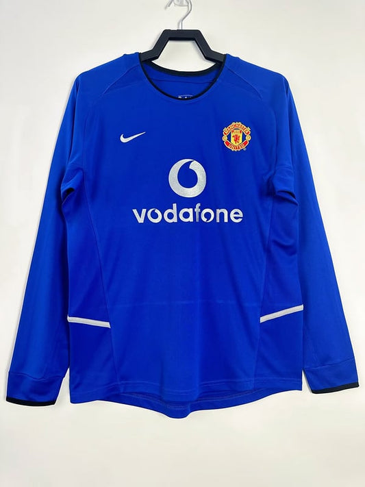 Maillot rétro à manches longues Manchester United 2002/03, deuxième extérieur