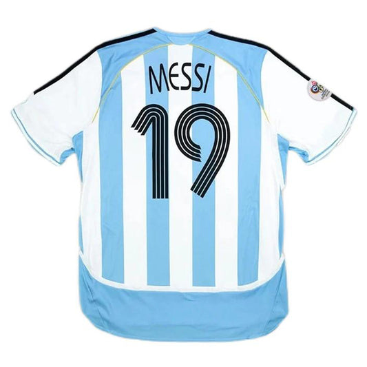 Maillot rétro domicile Messi 19 Argentine Coupe du monde 2006