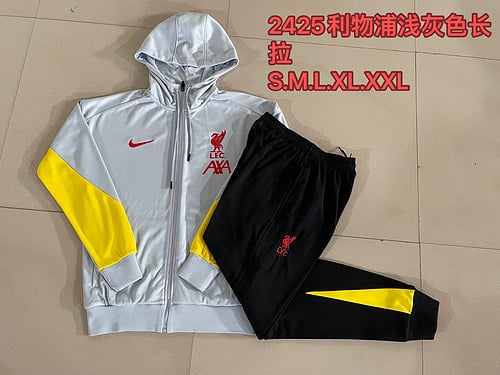 Veste à capuche Liverpool 24/25 gris clair