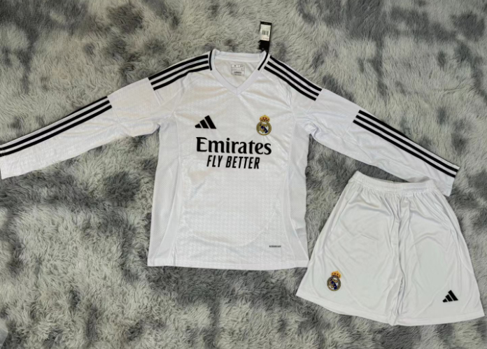 Maillots Adultes 24/25 Real Madrid Domicile Manches Longues