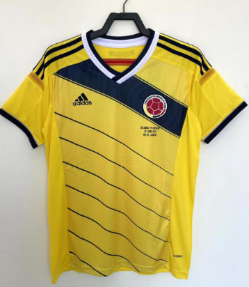 Maillot rétro Columbia domicile jaune 2014