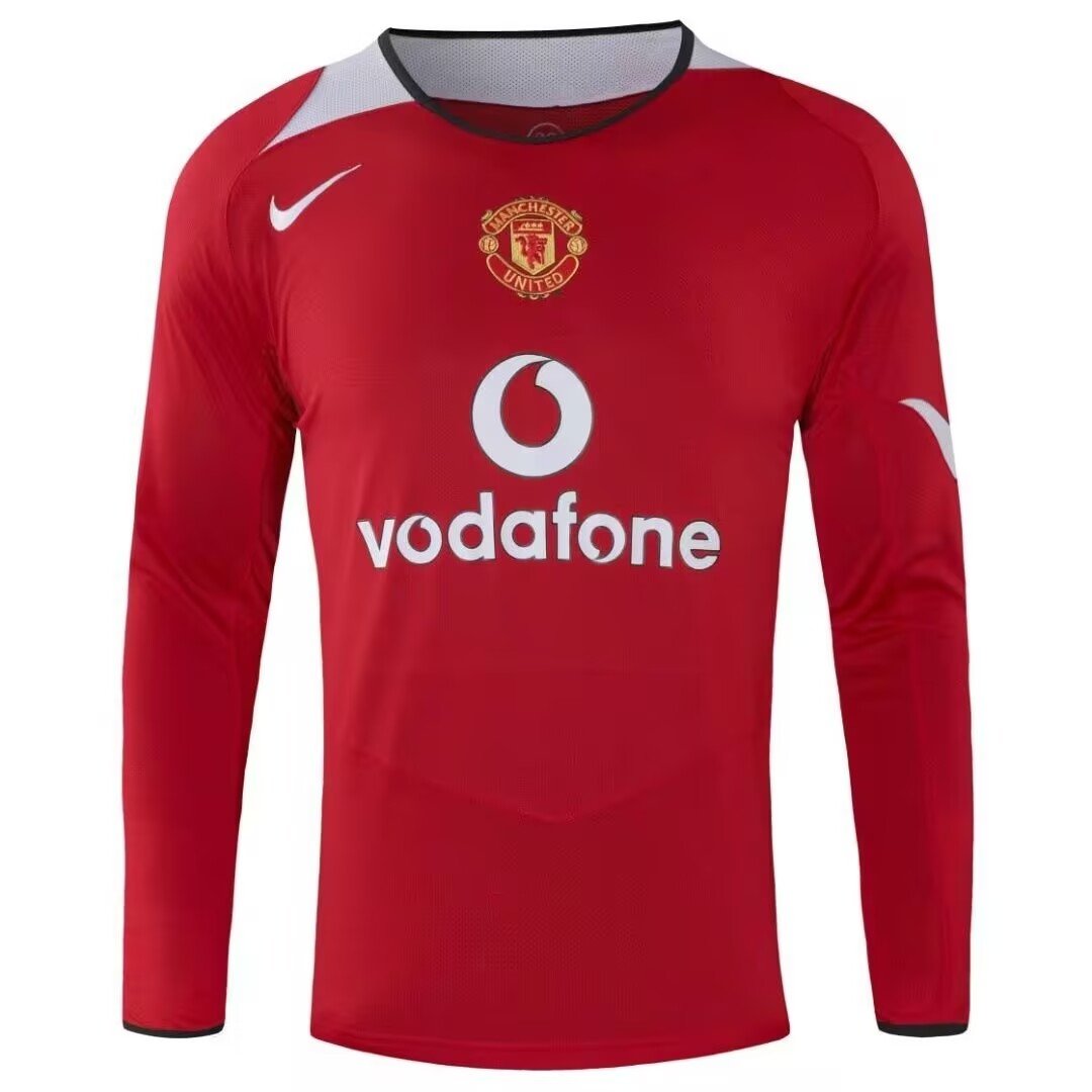 Maillot rétro à manches longues Manchester United Domicile 04/06