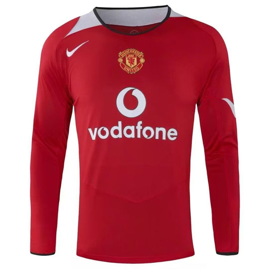 Maillot rétro à manches longues Manchester United Domicile 04/06