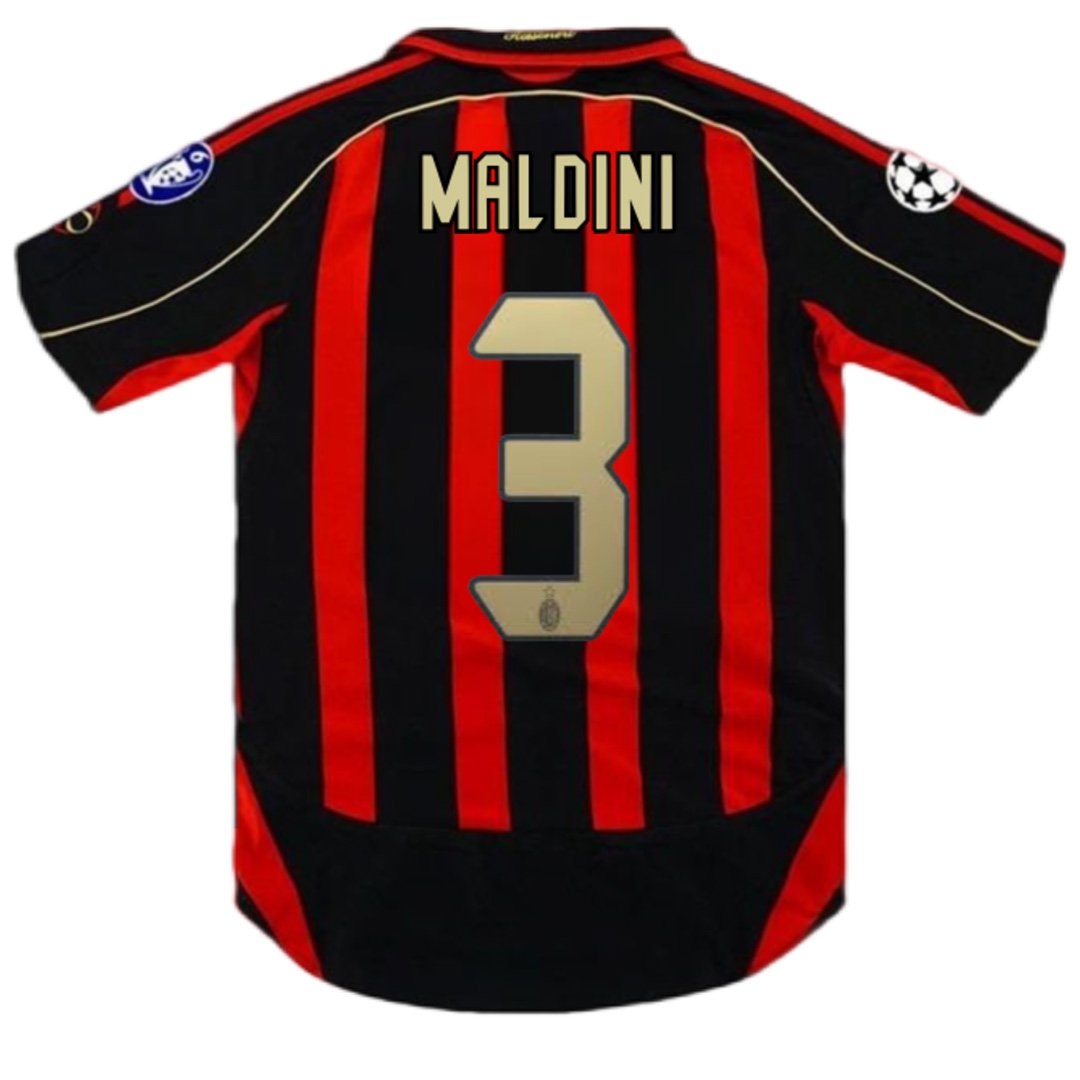 MALDINI 3 Maillot rétro AC Milan UCL Domicile 2006/07