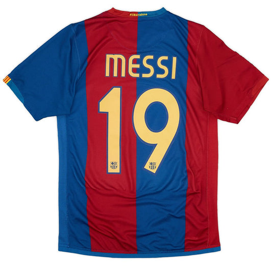 Maillot rétro domicile Messi 19 Barcelone 2006/07