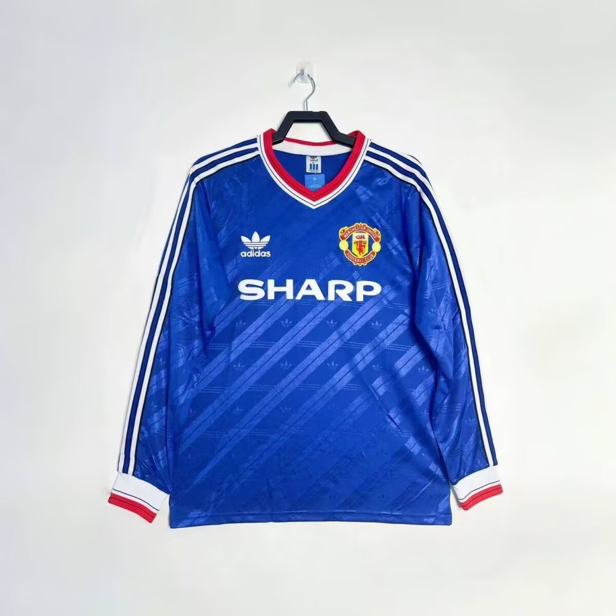 Maillot extérieur rétro 86/88 de Manchester United à manches longues